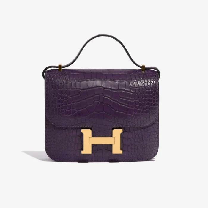 Best Replica Hermès Constance 18 Matte Alligator Amethyst GHW