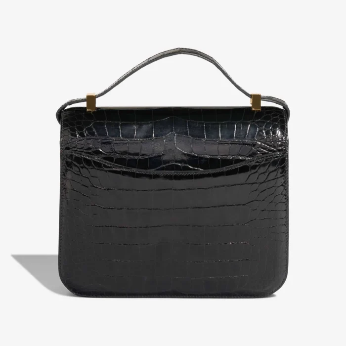 Best Replica Hermès Constance 24 Alligator Mississippiensis Black/Rouge Grenat GHW - Replica Handbags - Image 3