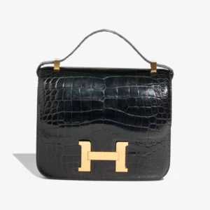 Best Replica Hermès Constance 24 Alligator Mississippiensis Black/Rouge Grenat GHW - Replica Handbags