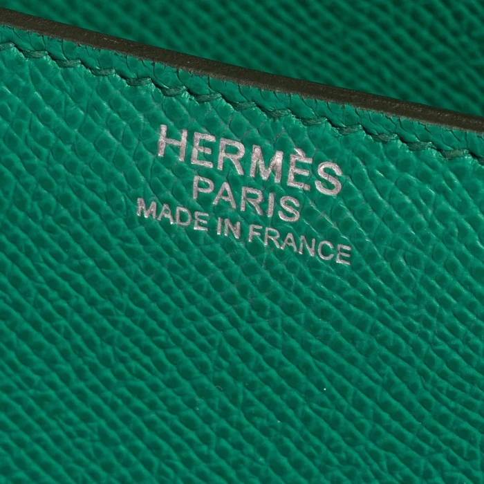 Best Replica Hermès Constance 24 Epsom Vert Jade/Blue Brume PHW - Replica Handbags - Image 5