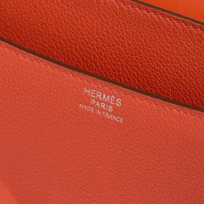 Best Replica Hermès Constance Optique 24 Evercolor Orange Poppy PHW - Replica Handbags - Image 2