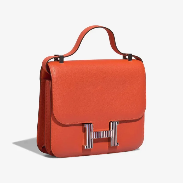 Best Replica Hermès Constance Optique 24 Evercolor Orange Poppy PHW - Replica Handbags - Image 5