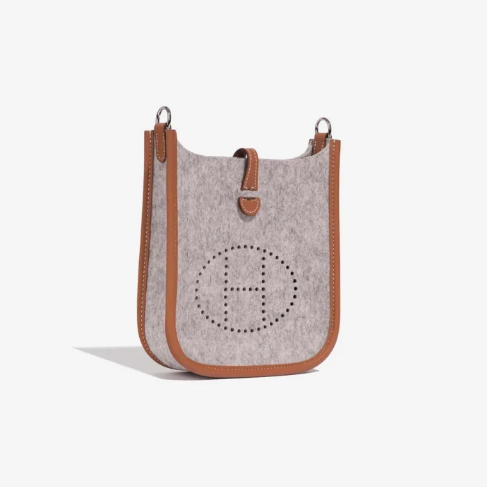 Best Replica Hermès Evelyne 16 Felt/Swift Gris Clair/Gold PHW - Replica Handbags - Image 5