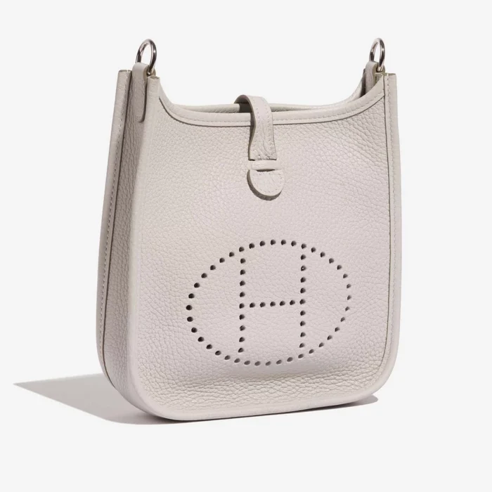 Best Replica Hermès Evelyne 16 Taurillon Clemence Gris Perle/Etain PHW - Replica Handbags - Image 5