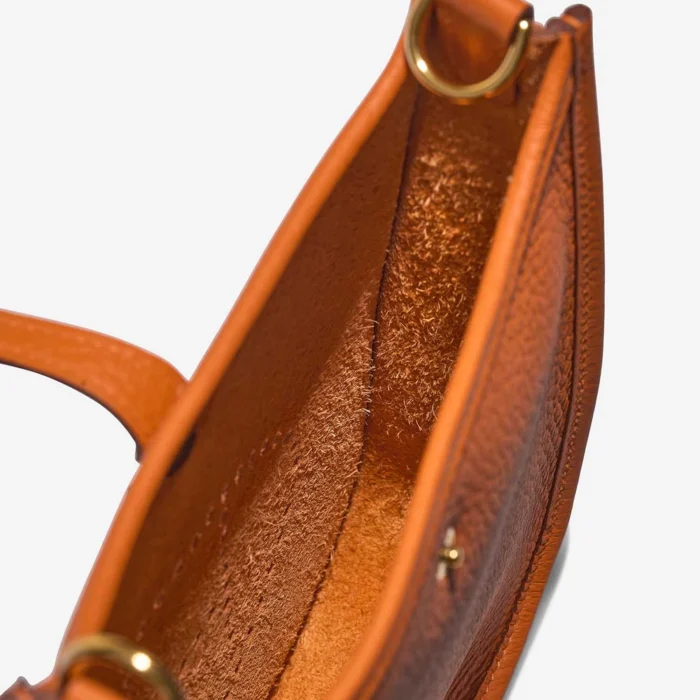 Best Replica Hermès Evelyne 16 Taurillon Clemence Orange GHW - Replica Handbags - Image 6