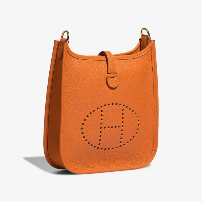 Best Replica Hermès Evelyne 16 Taurillon Clemence Orange GHW - Replica Handbags - Image 5