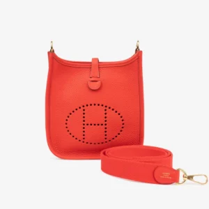 Best Replica Hermès Evelyne 16 Taurillon Clemence Rouge De Coeur GHW - DLF