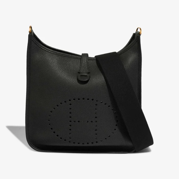 Best Replica Hermès Evelyne 29 Clemence Black GHW - Replica Handbags