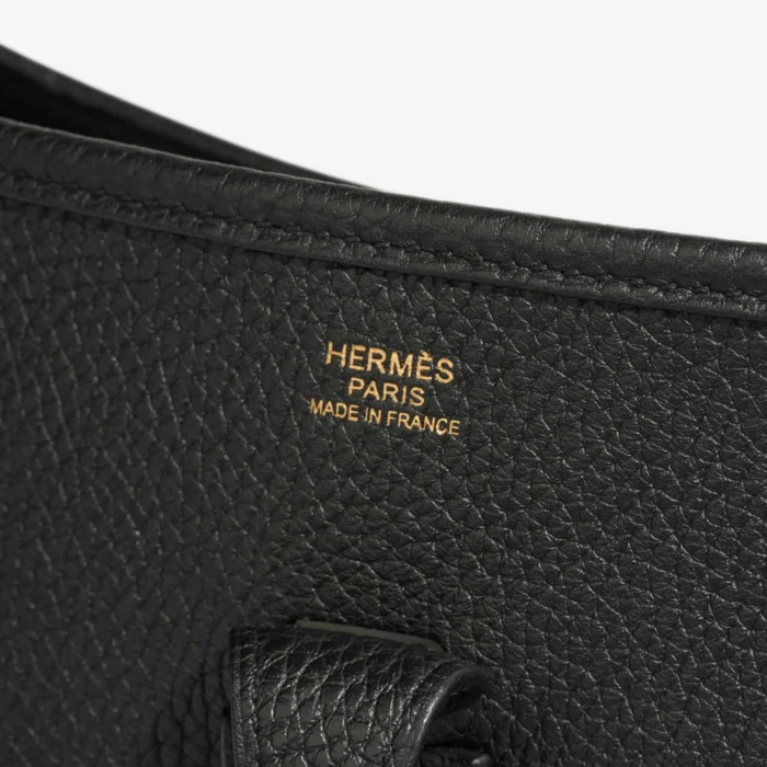 Best Replica Hermès Evelyne 29 Clemence Black GHW - Replica Handbags - Image 2