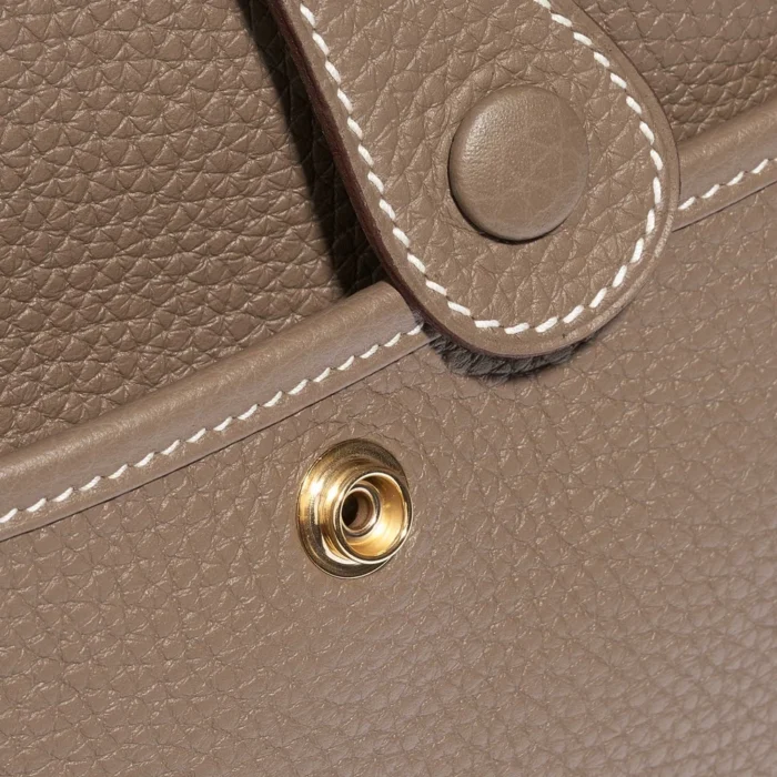 Best Replica Hermès Evelyne 29 Clemence Etoupe GHW - Replica Handbags - Image 7