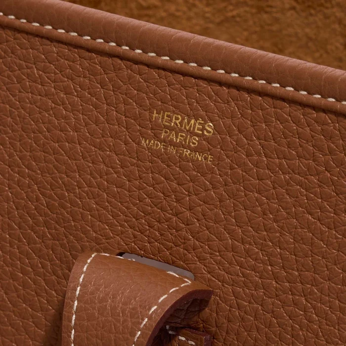 Best Replica Hermès Evelyne 29 Clemence Gold GHW - Replica Handbags - Image 6