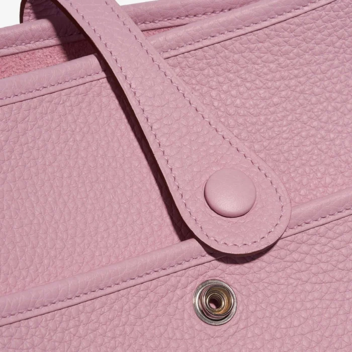 Best Replica Hermès Evelyne 29 Clemence Mauve Sylvestre PHW - Replica Handbags - Image 7