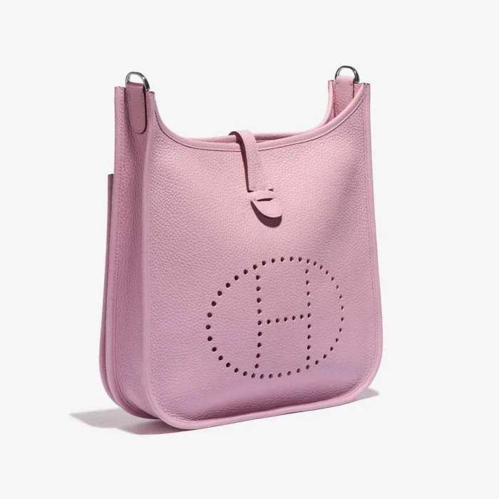Best Replica Hermès Evelyne 29 Clemence Mauve Sylvestre PHW - Replica Handbags - Image 4
