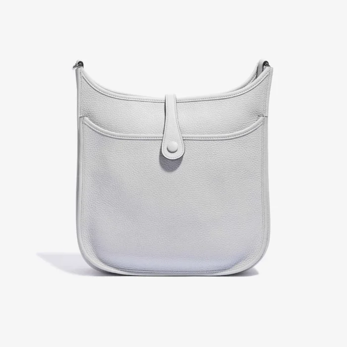 Best Replica Hermès Evelyne 29 Taurillon Clemence Pale Blue PHW - Replica Handbags - Image 2