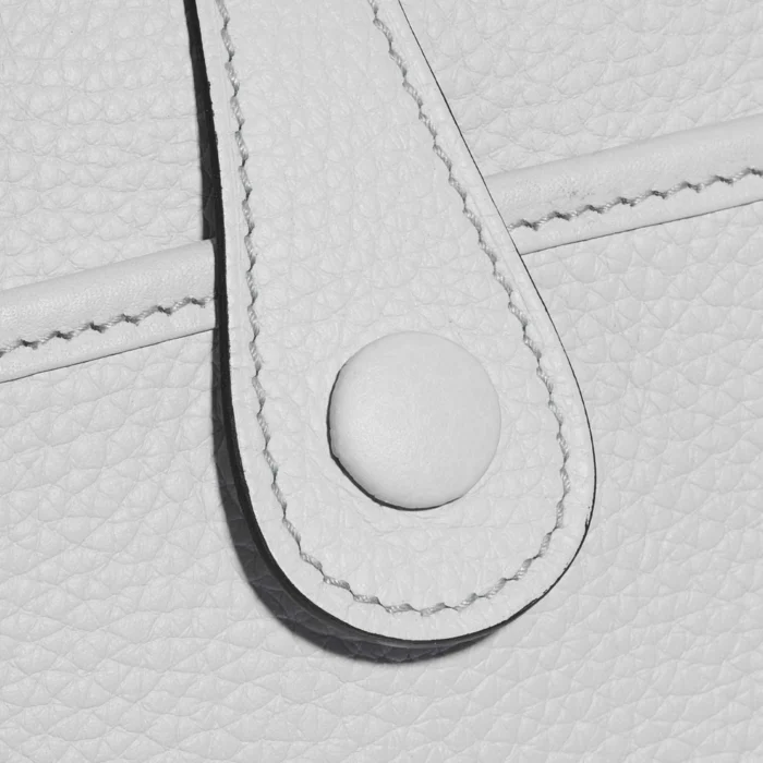 Best Replica Hermès Evelyne 29 Taurillon Clemence Pale Blue PHW - Replica Handbags - Image 7