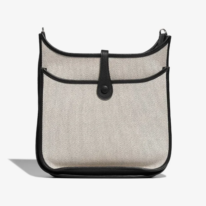 Best Replica Hermès Evelyne 29 Toile/Clemence Black/Ecru PHW - Replica Handbags - Image 3