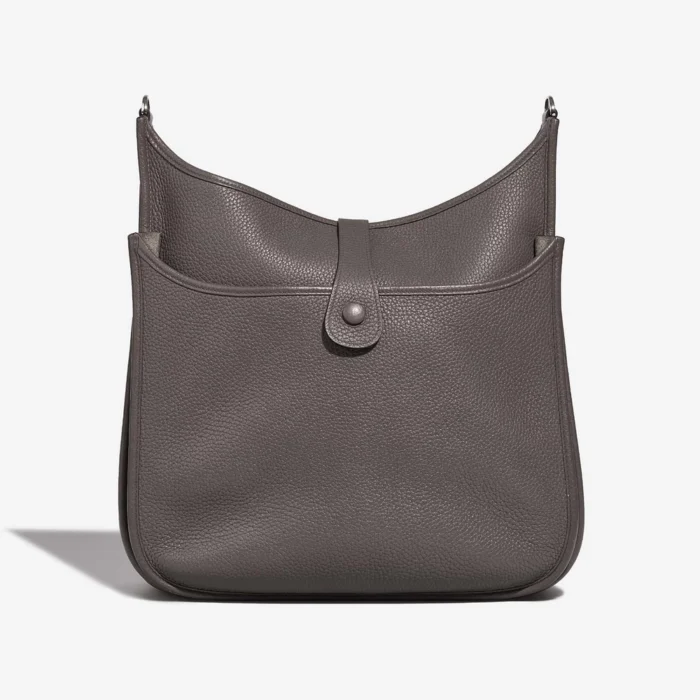 Best Replica Hermès Evelyne 33 Taurillon Clemence Gris etain PHW - Replica Handbags - Image 3