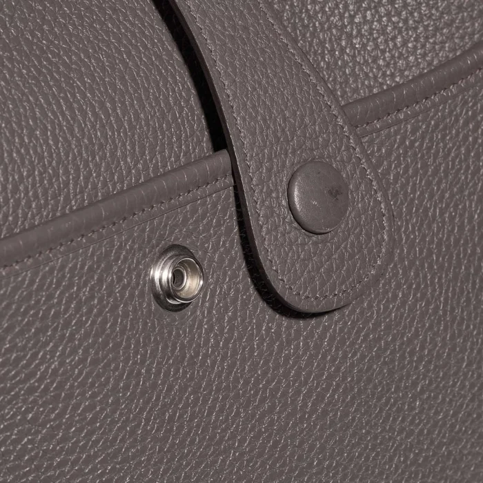 Best Replica Hermès Evelyne 33 Taurillon Clemence Gris etain PHW - Replica Handbags - Image 6