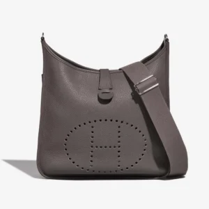 Best Replica Hermès Evelyne 33 Clemence in Gris Etain PHW