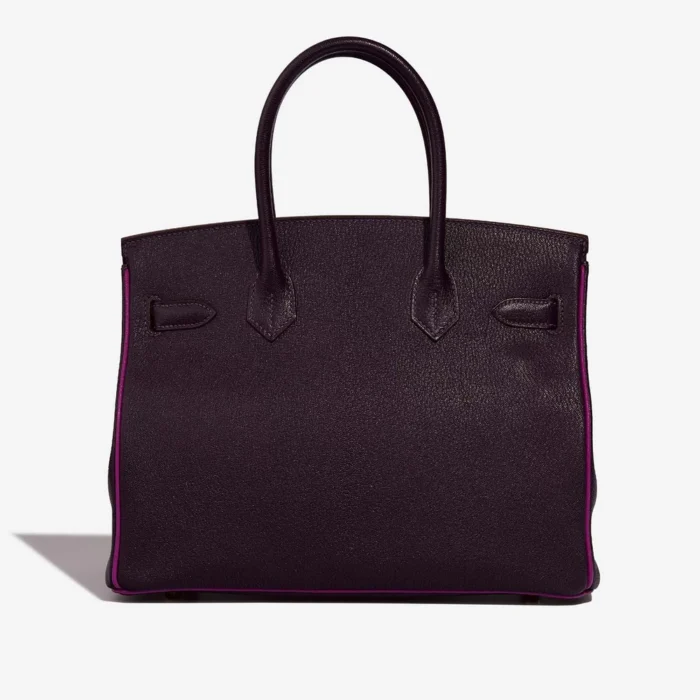 Best Replica Hermès HSS Birkin 30 Chevre Mysore Raisin/Rose Pourpre PBHW - Replica Handbags - Image 2