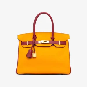 Best Replica Hermès HSS Birkin 30 Swift Rouge Vif/Jaune d’Or GHW - Replica Handbags
