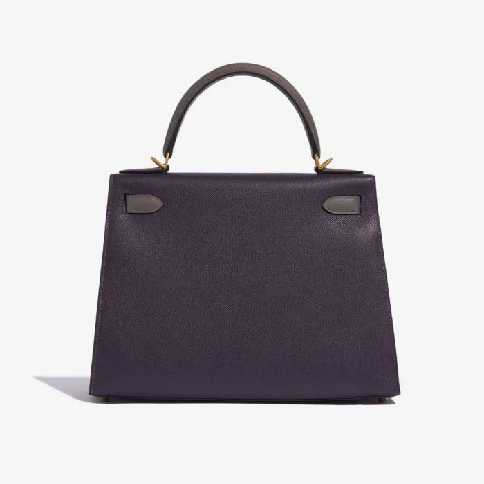 Best Replica Hermès HSS Kelly 28 Epsom Raisin/Gris Etain GHW - Replica Handbags - Image 2