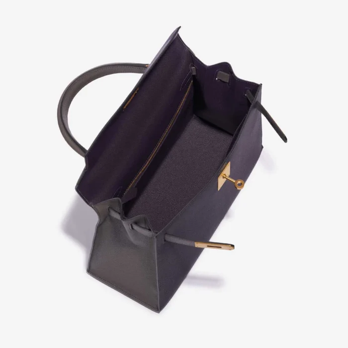 Best Replica Hermès HSS Kelly 28 Epsom Raisin/Gris Etain GHW - Replica Handbags - Image 5