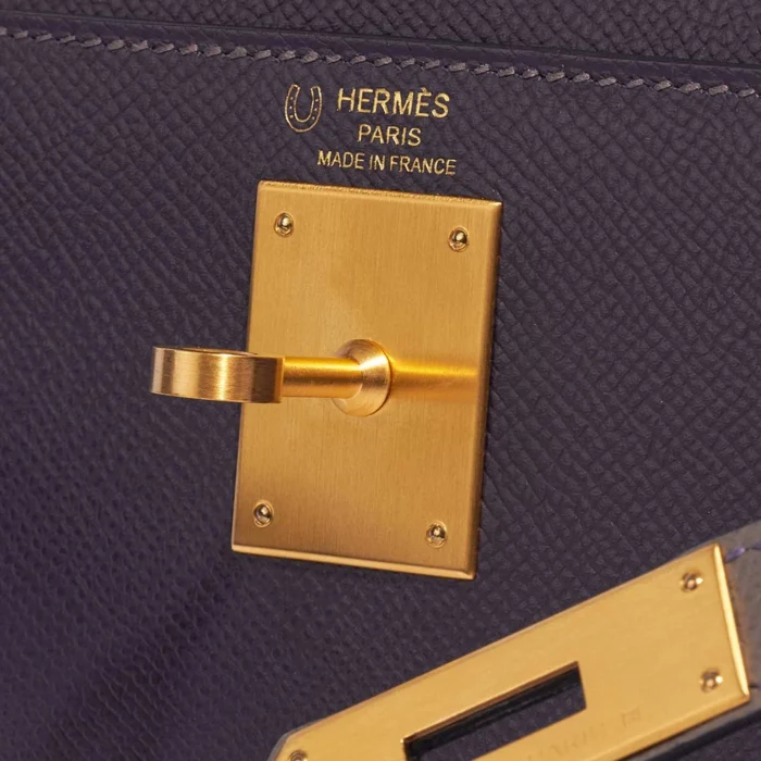 Best Replica Hermès HSS Kelly 28 Epsom Raisin/Gris Etain GHW - Replica Handbags - Image 6