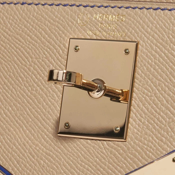 Best Replica Hermès HSS Kelly 28 Epsom Trench/Blue Electrique GHW - Replica Handbags - Image 6