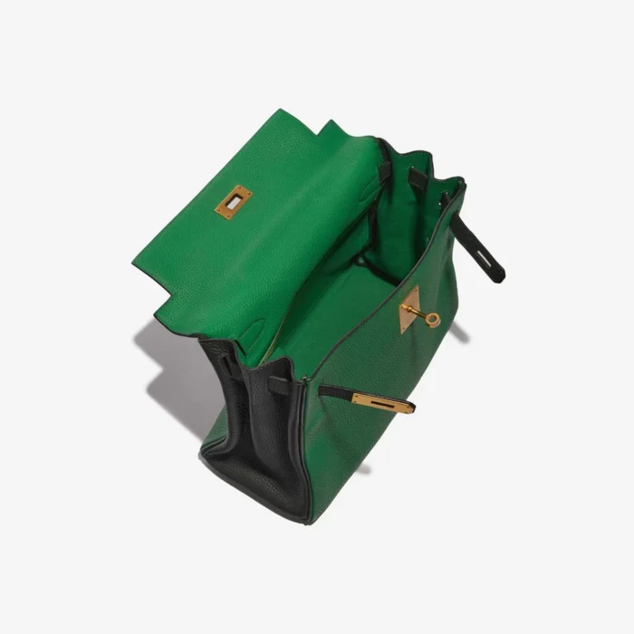 Best Replica Hermès HSS Kelly 28 Togo Bamboo/Canopee GHW - Replica Handbags - Image 5