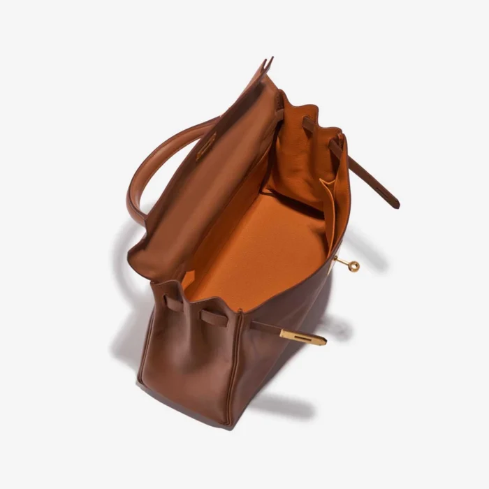Best Replica Hermès HSS Kelly 32 Swift Gold/Apricot GHW - Replica Handbags - Image 5