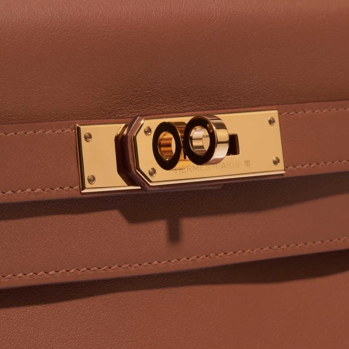 Best Replica Hermès HSS Kelly 32 Swift Gold/Apricot GHW - Replica Handbags - Image 7