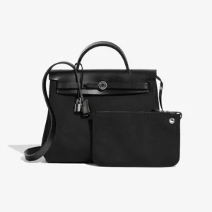 Best Replica Hermès Herbag 31 Toile/Vache Hunter Black PHW - Replica Handbags