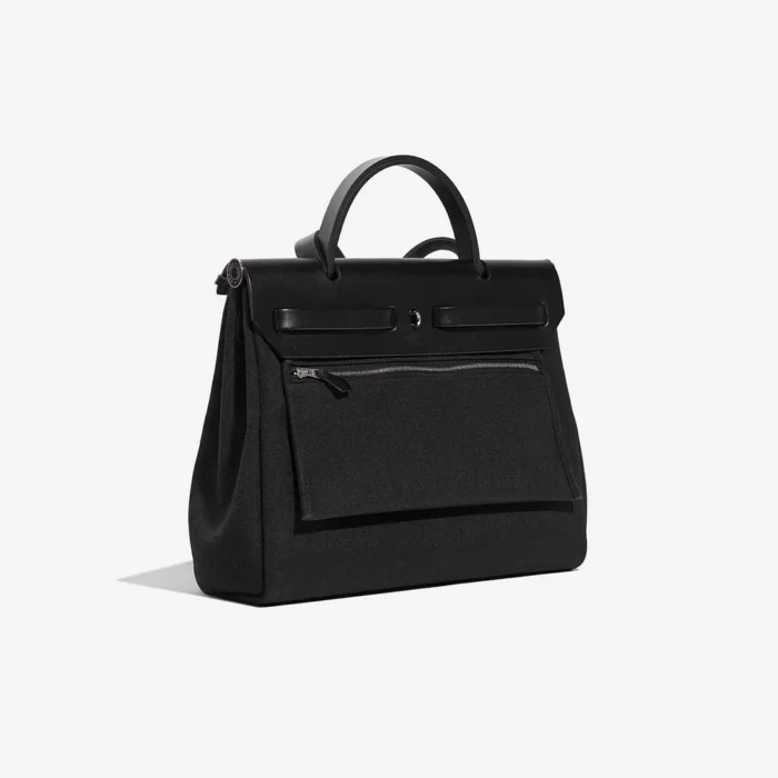 Best Replica Hermès Herbag 31 Toile/Vache Hunter Black PHW - Replica Handbags - Image 5