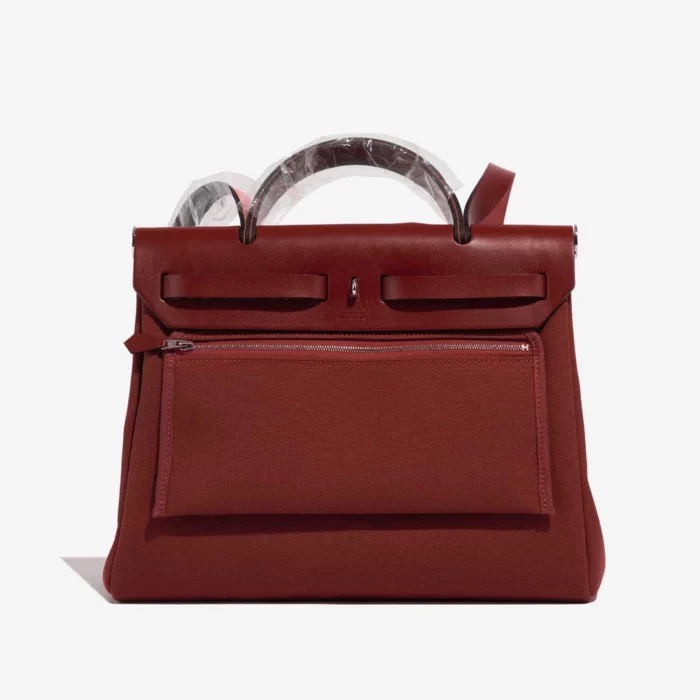 Best Replica Hermès Herbag 31 Toile/Vache Hunter Rouge H PHW - Replica Handbags - Image 3