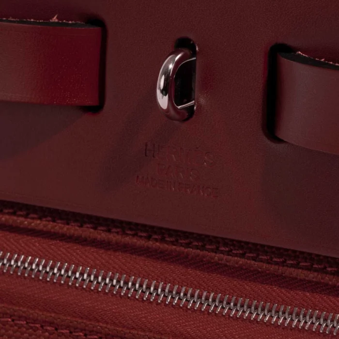 Best Replica Hermès Herbag 31 Toile/Vache Hunter Rouge H PHW - Replica Handbags - Image 2