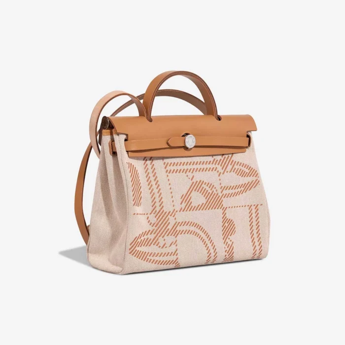 Best Replica Hermès Herbag 31 Toile/Vache Hunter Sable Naturel/Ecru PHW - Replica Handbags - Image 4