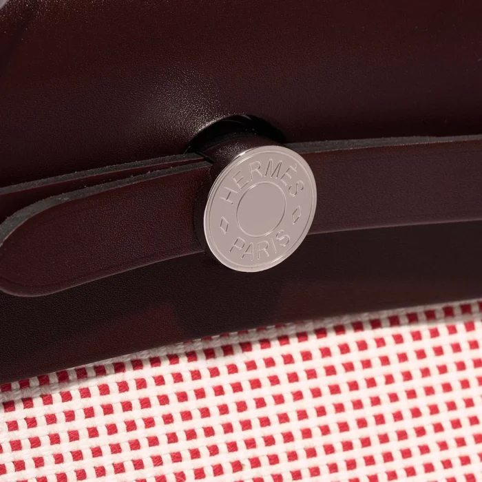 Best Replica Hermès Herbag 31 Toile/Vache Hunter Ecru/Rouge/White/Framboise PHW - Replica Handbags - Image 2