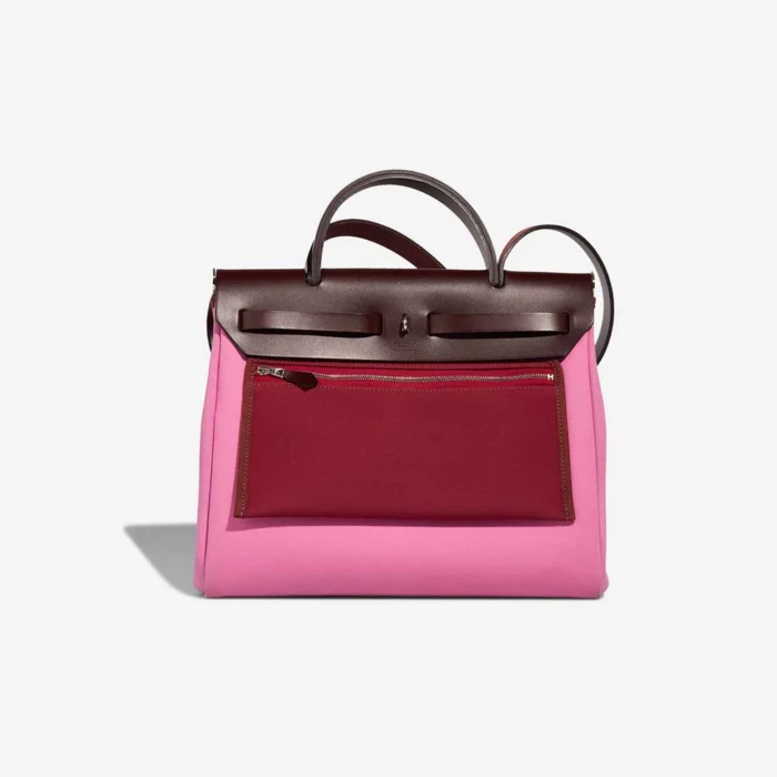 Best Replica Hermès Herbag 31 Vache Hunter/Toile Rouge Sellier/Bubblegum PHW - Replica Handbags - Image 3