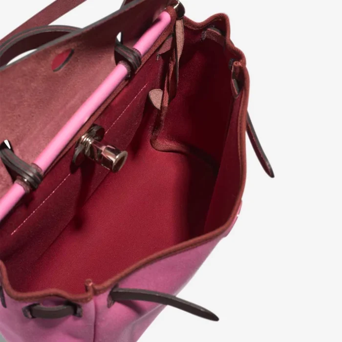 Best Replica Hermès Herbag 31 Vache Hunter/Toile Rouge Sellier/Bubblegum PHW - Replica Handbags - Image 8