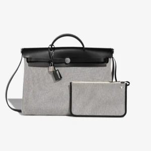 Best Replica Hermès Herbag 39 Toile/Vache Hunter Ecru/Black PHW - Replica Handbags