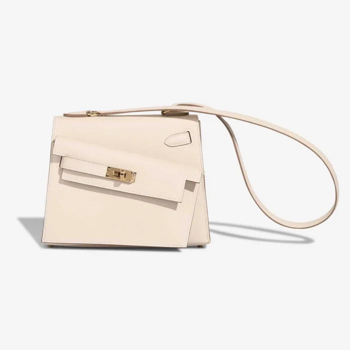 Best Replica Hermès Kelly 20 Mini en Desordre Epsom Craie GHW - Replica Handbags - Image 2