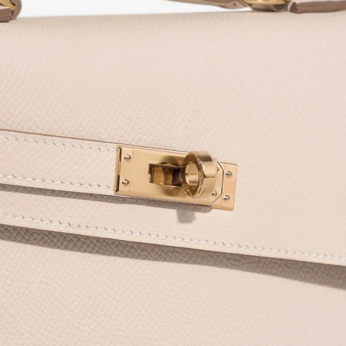 Best Replica Hermès Kelly 20 Mini en Desordre Epsom Craie GHW - Replica Handbags - Image 7