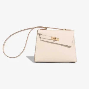 Best Replica Hermès Kelly 20 Mini en Desordre Epsom Craie GHW - Replica Handbags