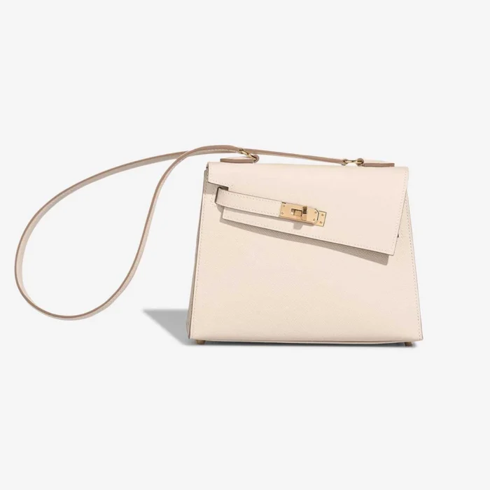 Best Replica Hermès Kelly 20 Mini en Desordre Epsom Craie GHW - Replica Handbags