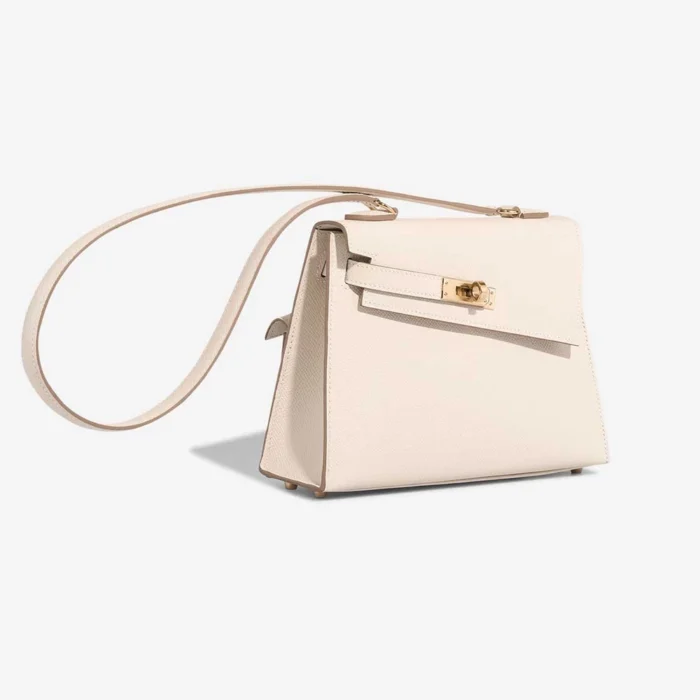 Best Replica Hermès Kelly 20 Mini en Desordre Epsom Craie GHW - Replica Handbags - Image 4
