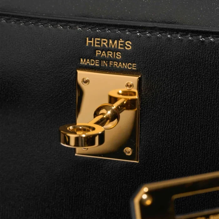 Best Replica Hermès Kelly 25 Box Black GHW - Replica Handbags - Image 6