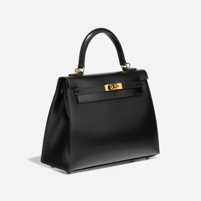 Best Replica Hermès Kelly 25 Box Black GHW - Replica Handbags - Image 4