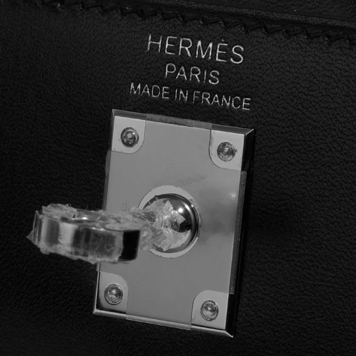 Best Replica Hermès Kelly 25 Box Black PHW - Replica Handbags - Image 6