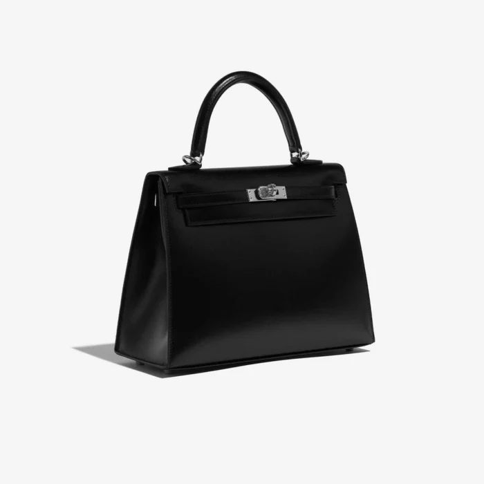Best Replica Hermès Kelly 25 Box Black PHW - Replica Handbags - Image 4